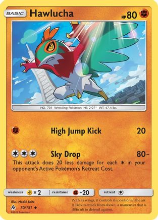 Hawlucha (070/131) [SM  Forbidden Light] Reverse Holofoil - Uncommon