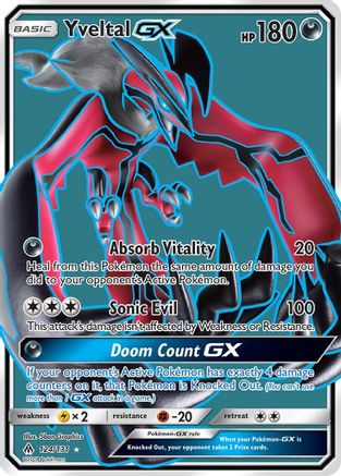 Yveltal GX (Full Art) (124/131) [SM  Forbidden Light] Holofoil - Ultra Rare