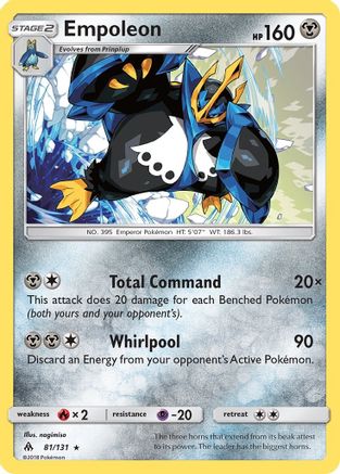 Empoleon (081/131) [SM  Forbidden Light] Reverse Holofoil - Holo Rare