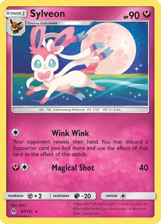 Sylveon (087/131) [SM  Forbidden Light] Reverse Holofoil - Rare