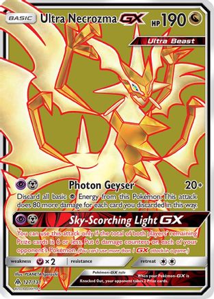 Ultra Necrozma GX (Full Art) (127/131) [SM  Forbidden Light] Holofoil - Ultra Rare