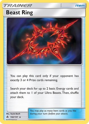 Beast Ring (102/131) [SM  Forbidden Light] Reverse Holofoil - Rare
