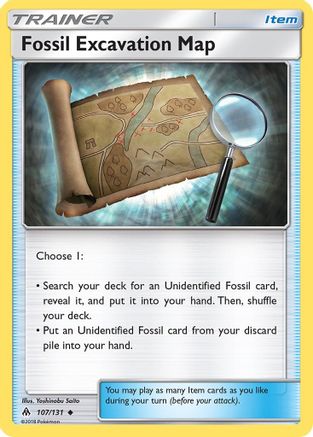 Fossil Excavation Map (107/131) [SM  Forbidden Light] - Uncommon
