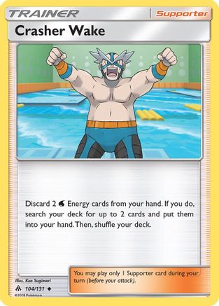 Crasher Wake (104/131) [SM  Forbidden Light] Reverse Holofoil - Uncommon