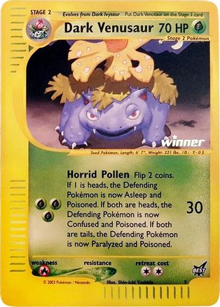 Dark Venusaur - 7 [Winner] (7) [Best of Promos] - Promo