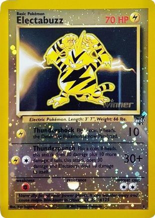 Electabuzz - 1 [Winner] (1) [Best of Promos] Reverse Holofoil - Promo