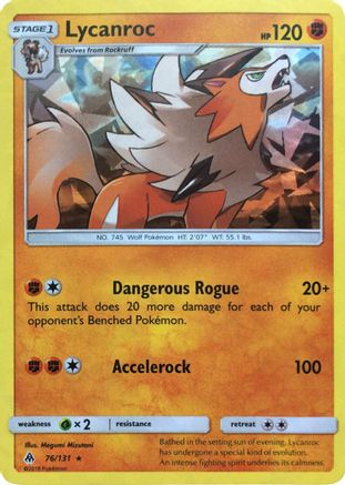 Lycanroc (SM Forbidden Light) (76/131) [Deck Exclusives] Holofoil - Holo Rare