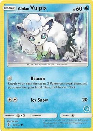 Alolan Vulpix (14) (21) [SM Trainer Kit Alolan Sandslash & Alolan Ninetales] - Common