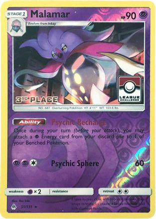 Malamar (League Challenge) [3rd Place] (51/131) [League & Championship Cards] Reverse Holofoil - Promo