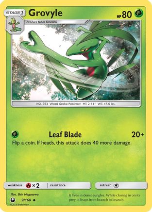 Grovyle (009/168) [SM  Celestial Storm] Reverse Holofoil - Uncommon