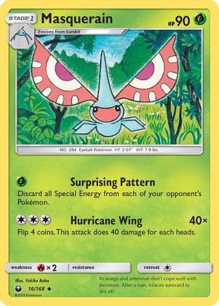 Masquerain (16/168) [SM  Celestial Storm] Reverse Holofoil - Uncommon