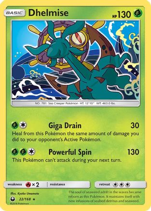 Dhelmise (22/168) [SM  Celestial Storm] Reverse Holofoil - Rare