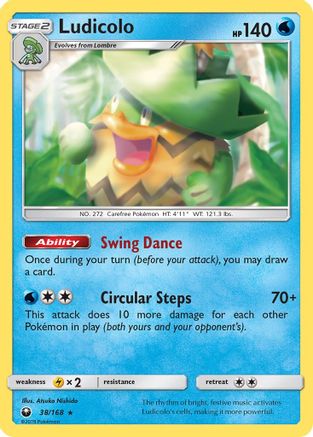 Ludicolo (38/168) [SM  Celestial Storm] Holofoil - Holo Rare