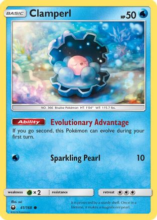 Clamperl (041/168) [SM  Celestial Storm] Reverse Holofoil - Common