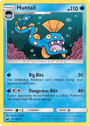 Huntail (042/168) [SM  Celestial Storm] Reverse Holofoil - Uncommon