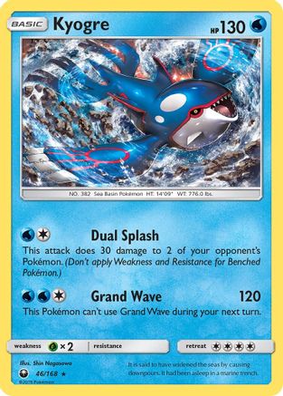 Kyogre (046/168) [SM  Celestial Storm] Holofoil - Holo Rare