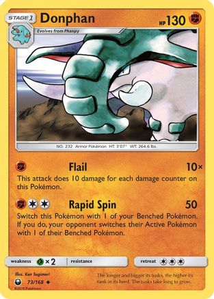 Donphan (73/168) [SM  Celestial Storm] Reverse Holofoil - Uncommon