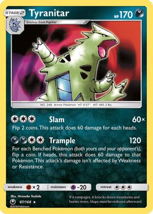 Tyranitar (087/168) [SM  Celestial Storm] Holofoil - Holo Rare