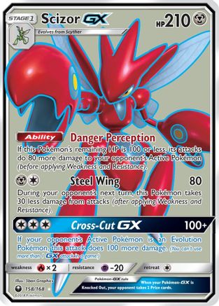 Scizor GX (Full Art) (158/168) [SM  Celestial Storm] Holofoil - Ultra Rare