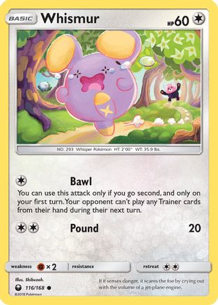 Whismur (116/168) [SM  Celestial Storm] Reverse Holofoil - Common