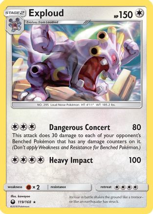 Exploud (119/168) [SM  Celestial Storm] Reverse Holofoil - Rare