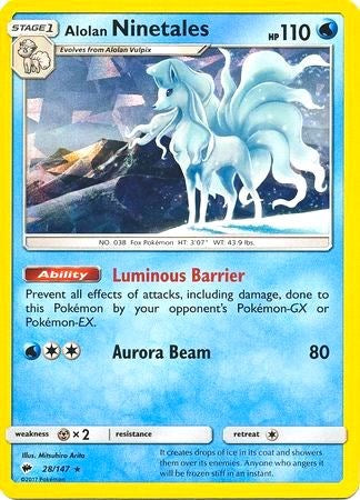 Alolan Ninetales - 28/147 (Cracked Ice Holo) [PR - 028/147]