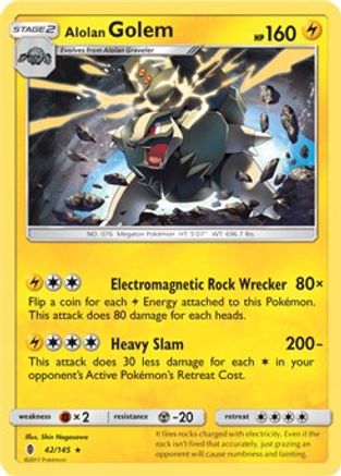 Alolan Golem (Cosmos Holo) (42/145) [Blister Exclusives] Holofoil - Promo
