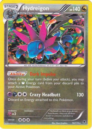 Hydreigon (Cosmos Holo) (074/119) [Blister Exclusives] Holofoil - Promo