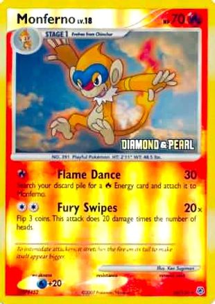 Monferno [Diamond & Pearl] (56/130) [Burger King Promos] Reverse Holofoil - Promo