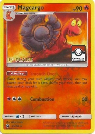 Magcargo (League Challenge) [1st Place] (24/168) [League & Championship Cards] Reverse Holofoil - Promo