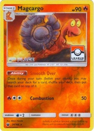 Magcargo (League Challenge) [2nd Place] (24/168) [League & Championship Cards] Reverse Holofoil - Promo