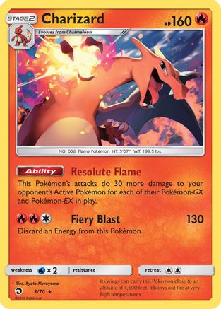 Charizard (003/70) [Dragon Majesty] Reverse Holofoil - Holo Rare
