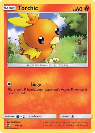 Torchic (004/70) [Dragon Majesty] Reverse Holofoil - Common