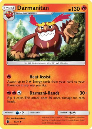 Darmanitan (9/70) [Dragon Majesty] Reverse Holofoil - Uncommon