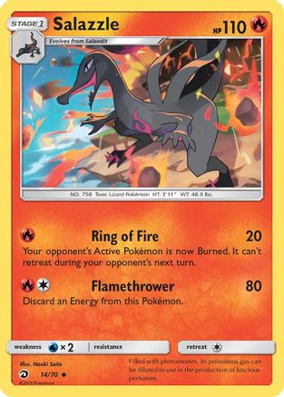 Salazzle (14/70) [Dragon Majesty] Reverse Holofoil - Uncommon