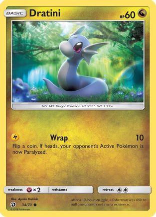 Dratini (034/70) [Dragon Majesty] Reverse Holofoil - Common