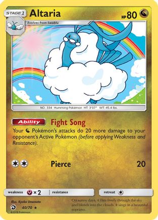 Altaria (040/70) [Dragon Majesty] Reverse Holofoil - Holo Rare