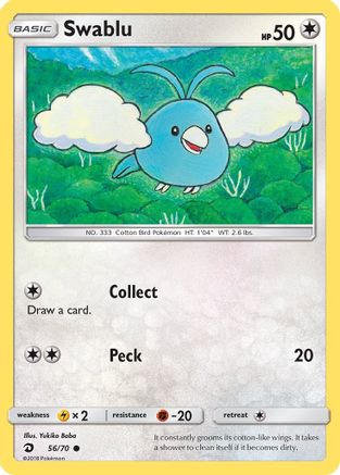 Swablu (056/70) [Dragon Majesty] Reverse Holofoil - Common