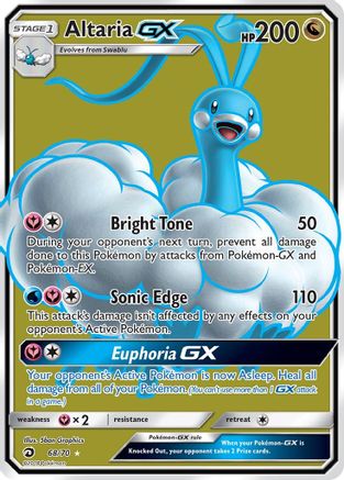 Altaria GX (Full Art) (68/70) [Dragon Majesty] Holofoil - Ultra Rare
