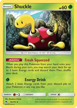 Shuckle (016/214) [SM  Lost Thunder] Reverse Holofoil - Uncommon