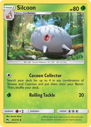 Silcoon (25/214) [SM  Lost Thunder] Reverse Holofoil - Uncommon