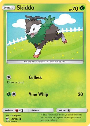 Skiddo (035/214) [SM  Lost Thunder] Reverse Holofoil - Common