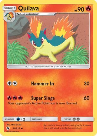 Quilava (041/214) [SM  Lost Thunder] Reverse Holofoil - Uncommon