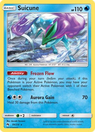 Suicune (59/214) [SM  Lost Thunder] Holofoil - Holo Rare