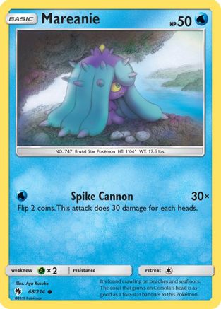 Mareanie (68/214) [SM  Lost Thunder] Reverse Holofoil - Common