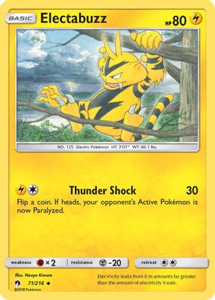 Electabuzz (71/214) [SM  Lost Thunder] Reverse Holofoil - Uncommon
