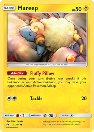 Mareep (075/214) [SM  Lost Thunder] Reverse Holofoil - Common