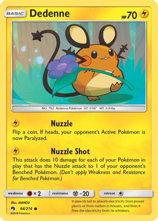 Dedenne (084/214) [SM  Lost Thunder] Reverse Holofoil - Common