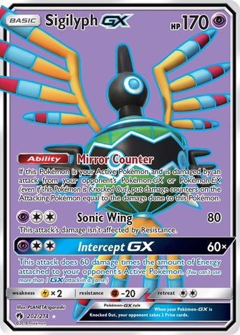 Sigilyph GX (Full Art) [SM8 - 202/214]