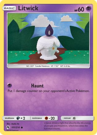 Litwick (101/214) [SM  Lost Thunder] Reverse Holofoil - Common